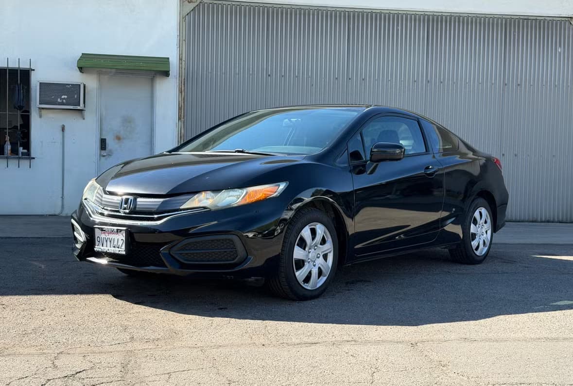 Black Honda Civic rental car