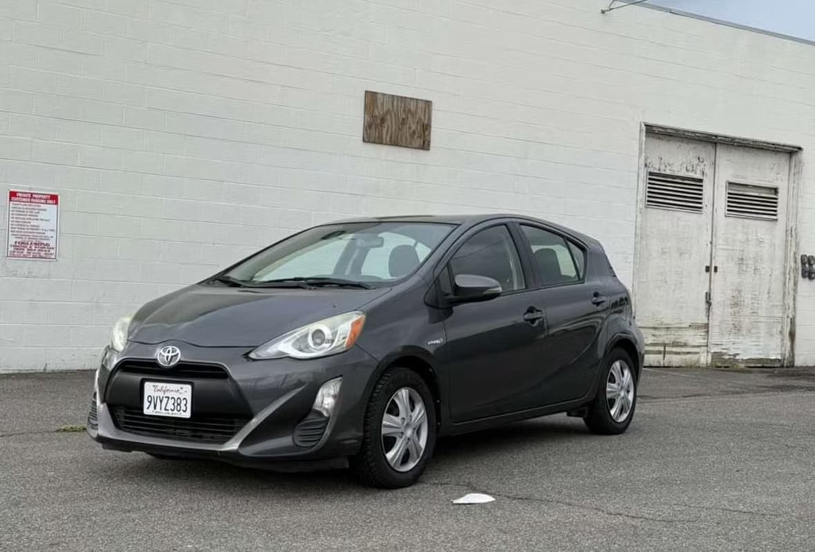 Grey Toyota Prius rental car
