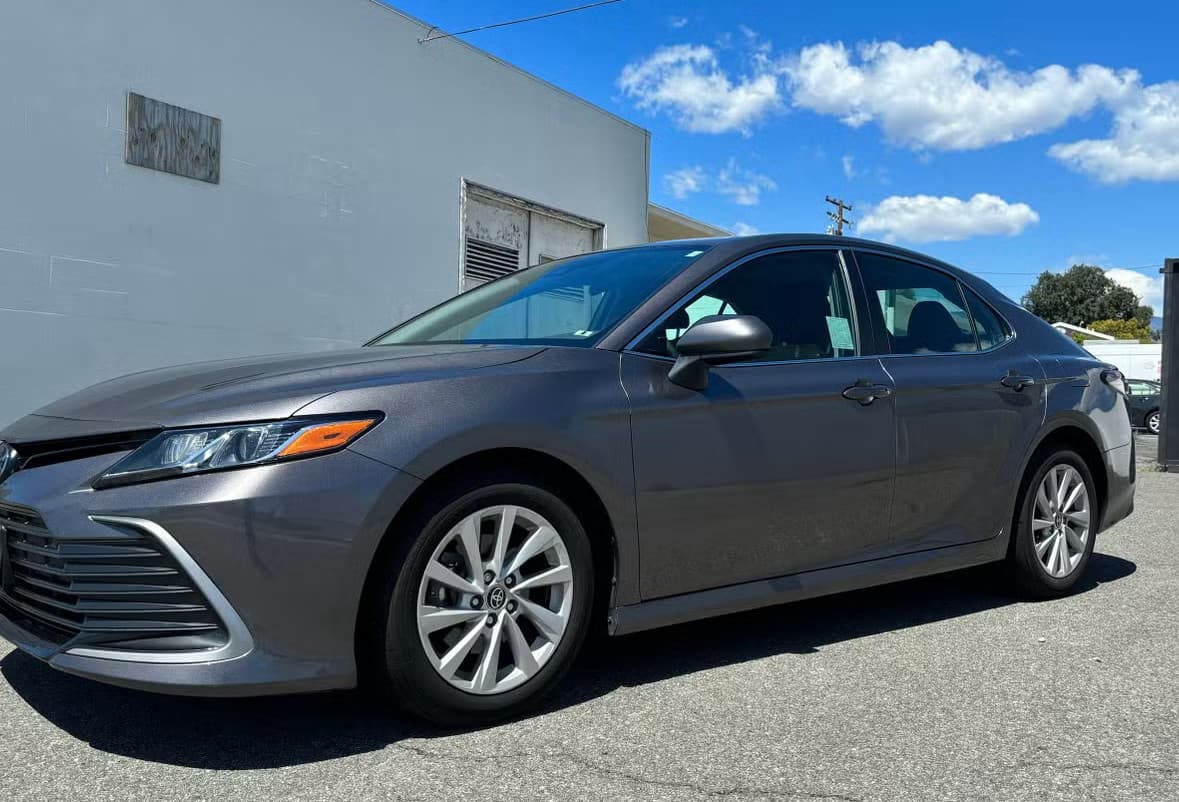 Grey Toyota Camry rental car