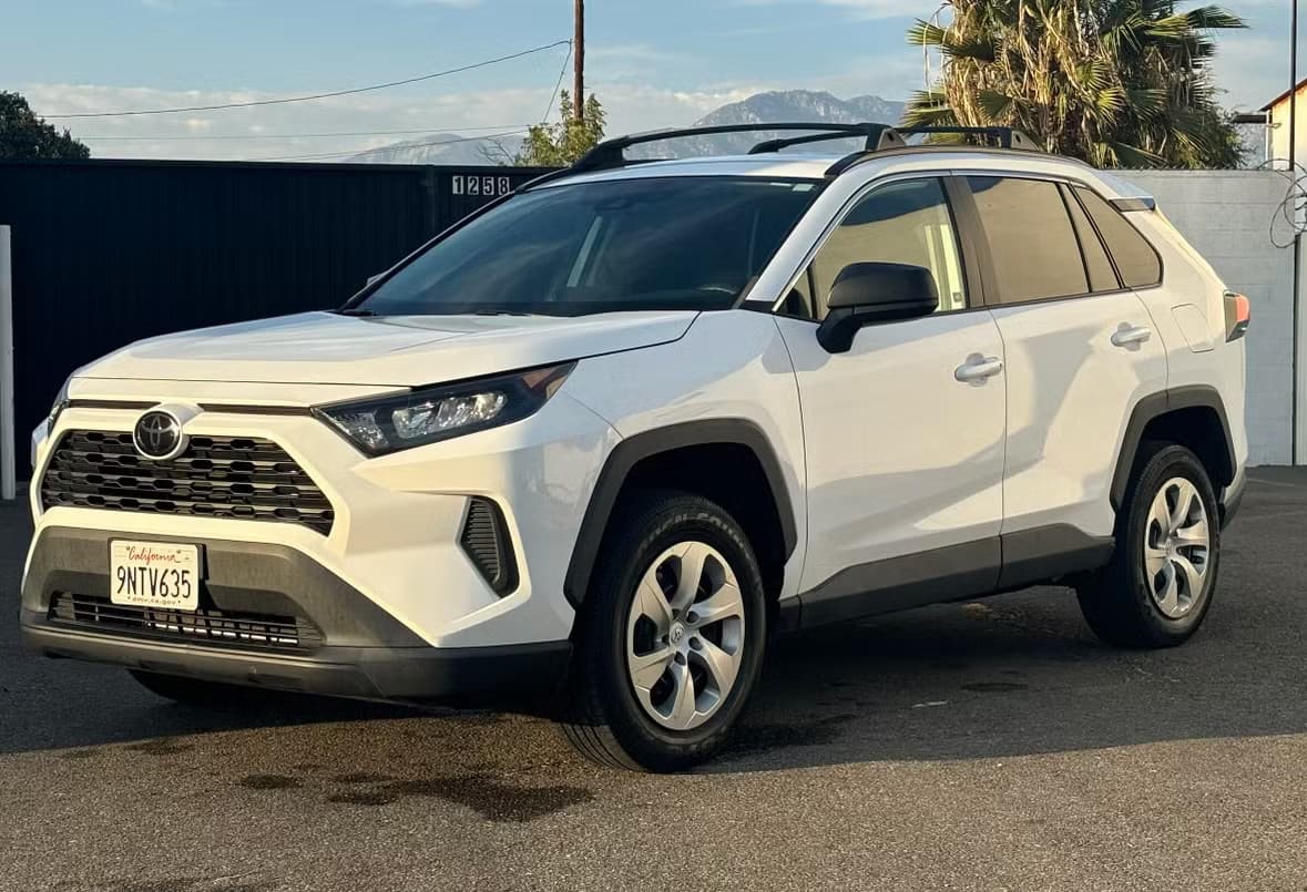 White Toyota RAV4 rental car